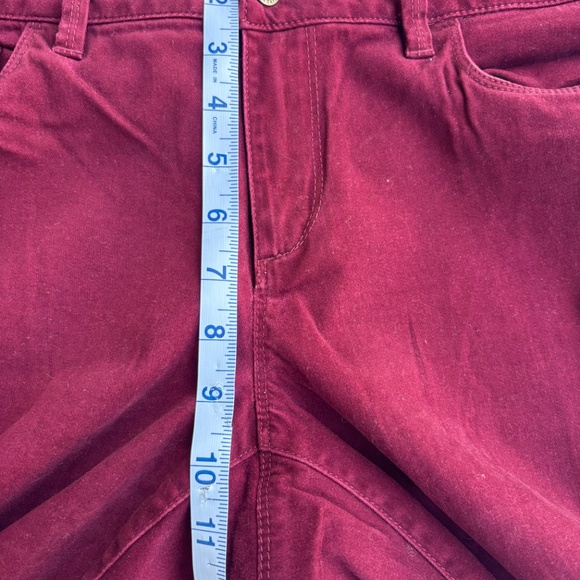 Ann Taylor Maroon Curvy Skinny Velvet Jeans - Picture 9 of 11